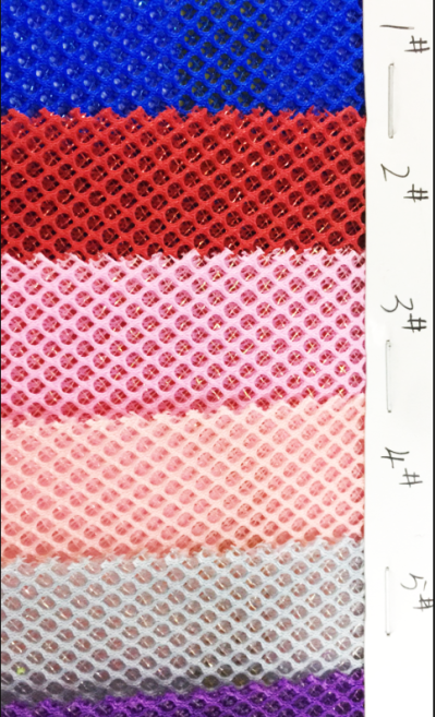 DG-XHFZ   普通280g  三明治網眼布   3D三層網布    100%滌綸   200-210（g/㎡)  54寸   精梳   硬網 挺身 粗網 45度照